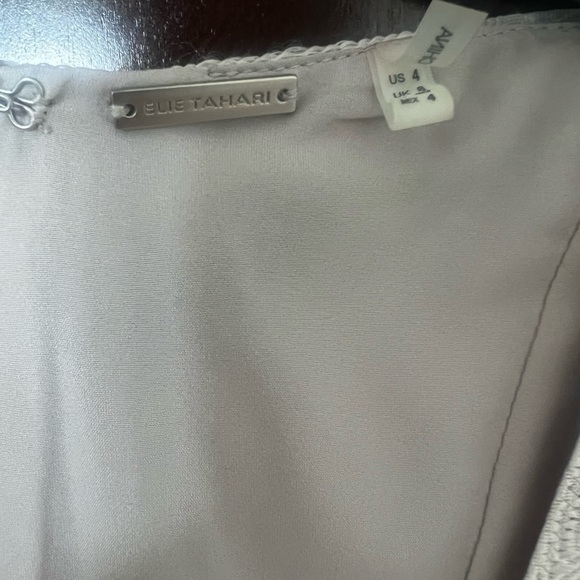 Elie Tahari gray and silver cocktail dress - Picture 2 of 6